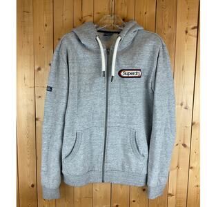 Superdry Vintage Core Logo Full-Zip Hoodie/Jacket, Gray - Size S